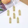 Oro Antiguo Imitación Jade Vidrio Gota de Aceite Pequeños Accesorios Colgante Colgante Hebilla de Seguridad Cuentas de Transferencia Estilo Chino Accesorios para Joyería DIY