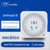 Tomada com temporizador para aquário, ciclo de 24 horas, interruptor temporizador, temporizador inteligente, tomada temporizadora, mecânica TC-2