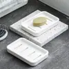 Porta Jabón de Doble Capa con Drenaje Estilo Nórdico para Baño Plástico Estante para Jabón Estante de Almacenamiento Organizador Creativo con Drenaje