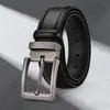 Cinturón de Cuero Genuino con Hebilla de Pasador, Moda Masculina Transfronteriza para Jóvenes y Adultos de Mediana Edad, Cinturón Casual de Negocios Versátil, Cinturón de Cuero para Pantalones al por Mayor