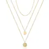 Collar con Colgante de Disco de Barra Multicapa Transfronterizo de Amazon para Mujer Cadena de Clavícula Tendencia de Personalidad Joyería Nueva de Nicho