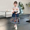 Conjunto Hanfu para Niñas con Falda de Cara de Caballo 2026 Nuevo Estilo Chino Bordado Traje Tang Dos Piezas para Niñas