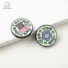 25mm Liga Redonda Dupla Face Flor Gota de Óleo Furo Reto Contas Acessórios DIY Contas para Corrente de Celular Acessórios de Joias DIY