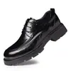 Zapatos de Cuero para Hombre de Negocios, Absorción de Impactos, Marca para Personas Mayores, Piel de Vaca Completa, Color Retro Pulido a Mano, Zapatos de Cuero de Negocios