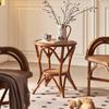 Lulin Cadeira de vime japonês e restaurante estilo tranquilo Rattan Cadeira de jantar Designer Fotografia Varanda Cadeira Mesa de chá Conjunto de três peças