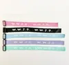 Fabricante Personalizado Wwjd Pulsera Tejida con Letras Pulsera Tejida Personalizada Pulsera Jacquard Pulsera Tejida al por Mayor