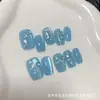 Hecho a Mano Original Viaje Pez Pequeño Ojo de Gato Uñas Arte Estilo Nacional Uñas Postizas Cortas 2025 Sentido de Alta Gama Pequeño Blanco