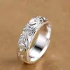 Anillo Ziqi Donglai Anillo de Moda para Hombre ins Anillo Individual Personalizado para Hombre Moda Antiguo Retro Anillo Xiangyun en Relieve