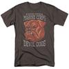Camiseta masculina clássica retrô de comércio exterior estilo europeu e americano CORPO DE FUZILEIROS NAVAIS DOS EUA