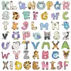 52 Adesivos Decorativos Originais à Prova d'Água com Elementos de Animais, Letras de Vento e Grafite - Favoritos das Crianças, Adesivos de Notas para Premiação