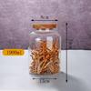 Frasco de Almacenamiento para el Hogar Tapa de Madera de Acacia Cocina Granos Granos de Café Té Frasco de Almacenamiento Vidrio de Borosilicato Alto Frasco Sellado