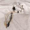 Pulsera de Cuerda Tejida de Gato Calavera para Hombres y Mujeres Diseño de Nicho Dulce y Genial Estilo Chino Pulsera de Color con Borla