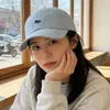 Gorra de Béisbol de Color Sólido con Bordado de Zorro Lindo Estilo Coreano, Unisex para Todas las Estaciones, Protección Solar, Gorra de Pico Adelgazante