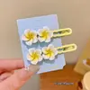 Nova série doce de frangipani acessórios de cabelo super fada presilha de flor corda de cabelo para rabo de cavalo franja presilha para cabelo quebrado