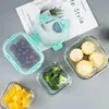 Tazón de Vidrio Caja Conservadora de Frescura Vidrio de Borosilicato Alto Lonchera Uso Estudiantil Calentable Refrigerable Directo de Fábrica Vidrio de Borosilicato Alto