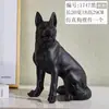 Adornos Creativos para Piso Modelo de Animal Perro Grande Escultura de Perro Lobo de Simulación para Sala de Estar del Hogar Adornos Grandes Lisos de Pastor Alemán