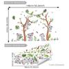 Una variedad de ramas de animales de dibujos animados, vid, koala, león, tortuga, hoja, pegatinas de pared decorativas para dormitorio, habitación de niños, pegatinas de pared de fondo
