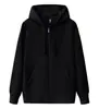 Moletons com capuz estilo coreano para homens e mulheres, logo estampado personalizado, cardigã com zíper, moletom quente casual folgado com forro de fleece, vestuário de trabalho