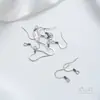 Accesorios de gancho para la oreja de acero de titanio que no se decoloran acero inoxidable simple clásico gancho para la oreja hecho a mano aretes DIY material para aretes de mano