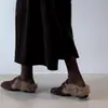 Primer Encuentro Temporada Retro Puntera Cuadrada Tacón Grueso Pantuflas de Piel Sintética Otoño/Invierno Nuevos Mocasines de Punta Cerrada para Mujer