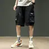 2026 Verano Nuevos Pantalones Cortos de Trabajo para Hombre Sueltos Multibolsillos Marca de Moda Pantalones de Cinco Puntos Casual Versátil Cordón Pantalones de Longitud Media