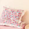 Par de fundas de almohada de algodón con volantes de conejito de tulipán individual para niña funda de almohada de algodón individual 48x74c