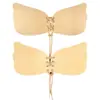 Parche de pecho invisible fino de silicona con hebilla frontal de ala, pecho grande, pecho pequeño, sujetador transpirable fruncido, ropa interior sin tirantes, parche para el pecho