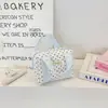 67138 Bolsa de Maquillaje de Mano con Lunares Rosa Suave, Bolso de Tela de Gran Capacidad para Cuidado de la Piel y Maquillaje de Mujer