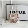 Bolso de Cuadros Rosas para Mujer 2026 Nuevo Estilo Coreano Nicho Bolso Cruzado Gran Capacidad Casual Bolso de Hombro