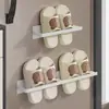 Prateleira de Absorção Magnética Atrás da Porta de Entrada, Prateleira sem Furos para Hall de Entrada, Organizador de Guarda-chuvas, Prateleira para Pendurar Bolsas e Chaves