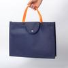 Bolsa plegable portátil con impresión a color tridimensional no tejida, con botón a presión para publicidad, bolsa de regalo para compras al por mayor