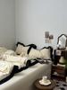 Conjunto de cama de quatro peças estilo creme francês I Craft, capa de edredom de algodão, conjunto de três peças para dormitório