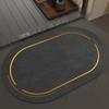 Felpudo antideslizante para baño, alfombra de barro de diatomeas, absorbente, de secado rápido