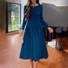 Moda de comércio exterior transfronteiriço, temperamento, cor pura, saia versátil
