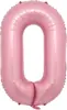 Globo digital de película de aluminio de 32 pulgadas 0-9 caramelo rosa perlado globo de película de aluminio decoración de fiesta de cumpleaños globo