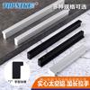 Manija de puerta de armario de aleación de aluminio sólido negro simple moderna manija de cajón de gabinete alargada Foshan