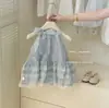 TIMO Verano Nuevo Vestido Niña Verano Cuello Estilo Étnico Vestido Chaleco Vestido Infantil Princesa Vestido de Moda