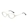 Gafas de Sol Ovaladas Pequeñas Estilo Europeo y Americano para Mujeres con Caras Pequeñas, Estilo Retro Francés de Calle Alta Ins, Selección de Influencers, Gafas de Sol Metálicas para Hombres