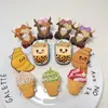 Serie Creativa de Helados de Animales Imanes para Refrigerador de Goma Suave de PVC Bloc de Notas Pegajosas de Dibujos Animados Lindos Clips para Fijar Papeles de Examen