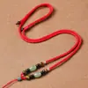 Cadena de Suéter con Cuerda para Colgante de Cuenta Dzi de Ágata Calcedonia Colgante de Jade Amuleto de Buda Cuerda Roja Venta Directa de Fábrica
