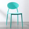 Silla de plástico de estilo nórdico con respaldo, moderna y minimalista, para comedor, estudio, negociación y ocio, para ordenador.