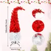 Árbol de Navidad Chueco Bicolor Rojo y Blanco, un Nuevo Bestseller de Amazon para Decoraciones Navideñas
