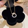 Elegante Collar de Acero de Titanio para Mujer, No se Desvanece, Versátil, Colgante de Alta Gama, Diseño de Nicho de Lujo Ligero, Cadena para Clavícula, Accesorios Transfronterizos