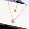 Versión coreana de acero de titanio oro rosa cerdo de la fortuna cuerda roja collar pulsera conjunto este año vida joyería de transporte al por mayor