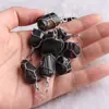 Colar Pingente Pedra Bruta Irregular Cristal Negro Natural Pingente