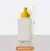 Botella Cuadrada Grande de Calibre para Exprimir Salsa, Botella de Aceite, Botella de Condimento para el Hogar, Botella de Aceite y Vinagre a Prueba de Fugas para Cocina, Botella de Exprimir, Botella de Plástico