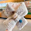 Cachecol Infantil Outono e Inverno Cachecol Espessado à Prova de Vento para Meninos e Meninas 2025 Novo Protetor de Pescoço Quente com Forro de Fleece para Bebê