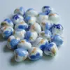 Decalque em Forma de Coração Cerâmica Colorida Furo Médio Contas de Cerâmica Estilo Chinês Artesanal Acessórios DIY Acessórios para Pulseira Colar Material