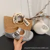 Medias Pantuflas Cerradas de Punta Tejidas con Suela Gruesa para Mujer, que Aumentan la Altura Interior, para Uso en Verano al Aire Libre, Modelo Nuevo 2026, Sandalias Huecas Transpirables