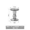 Portavelas de Vidrio Negro Mate Retro Americano, Decoración de Atmósfera para Mesa de Comedor, Vela de Aromaterapia, Portavelas de Columna Romana